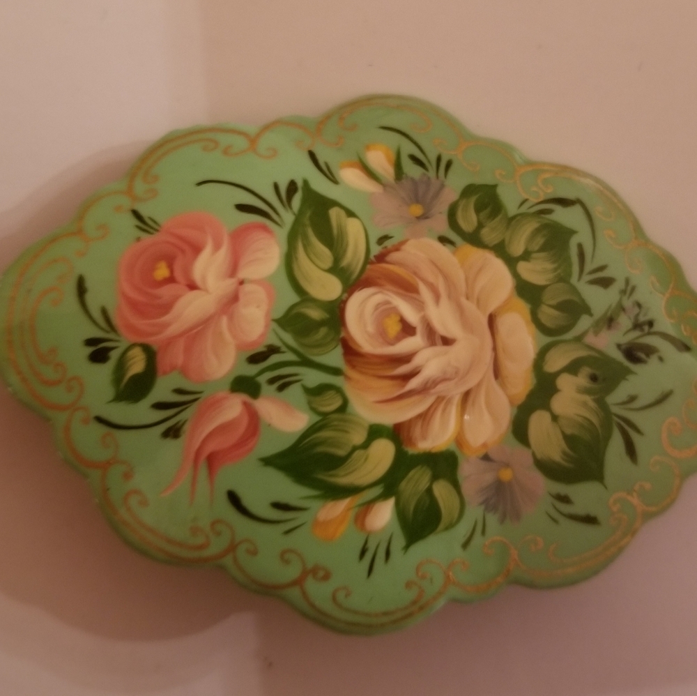 Hand painted brooch